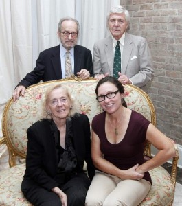 Faulkner Society Co-Founder Joseph J. DeSalvo, Jr. and Board Member Alex Sheshunoff are shown with literary guests of honor for the BIG READ Kick-off, Bonnie Warren, left, and Cheryl Gerber.