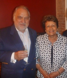 Attorney Frank DeSalvo, founding member of the Faulkner Society with Sybil Morial, author and former First Lady of New Orleans.