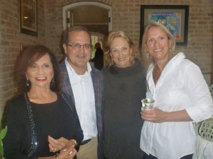 Author and long-time Faulkner Society volunteer and patron Mary Helen Lagasse and son Gary, left, with found Faulkner Society member Rheba Schlesinger with daughter, Susan Rigney.