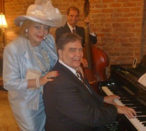 New Orleans Living columnist Margarita Bergen with popular New Orleans jazz musician Armand St. Martin.